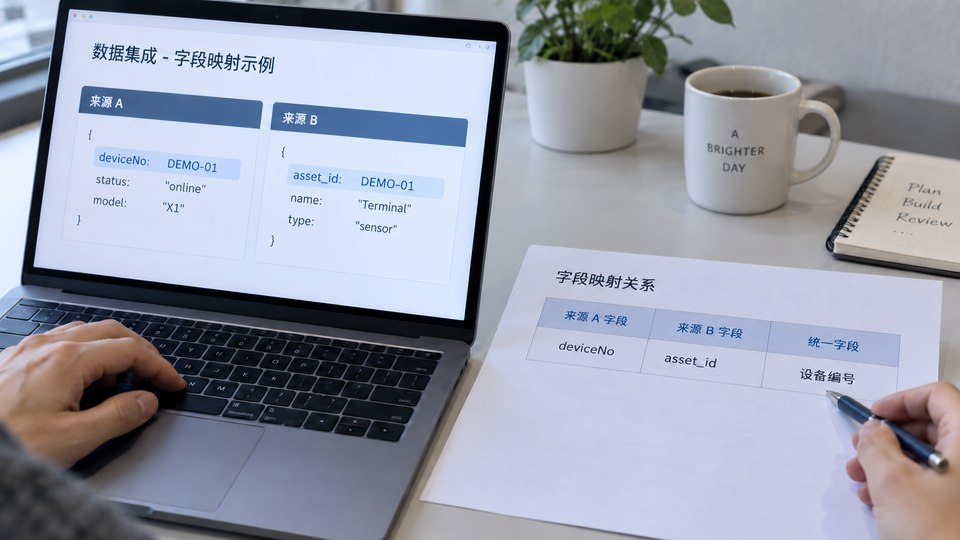 Field names from different sources mapped to one business field