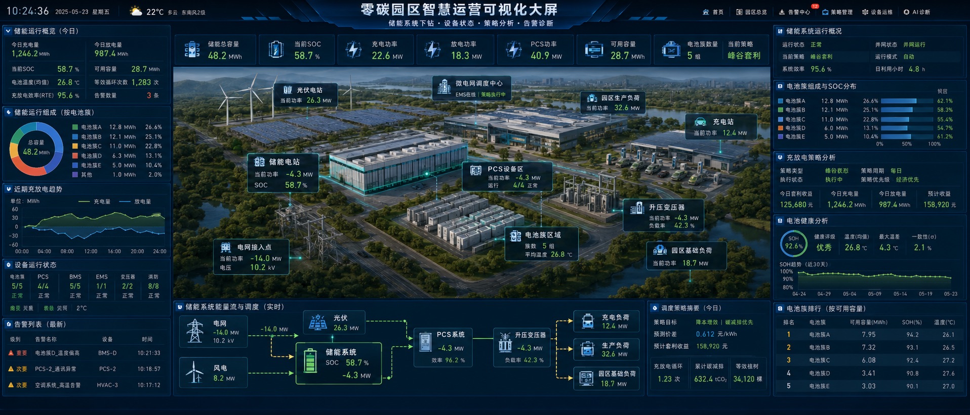 智慧园区可视化大屏方案案例缩略图