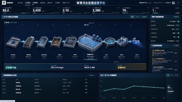 智慧污水处理运营平台A2/O工艺监控方案案例缩略图
