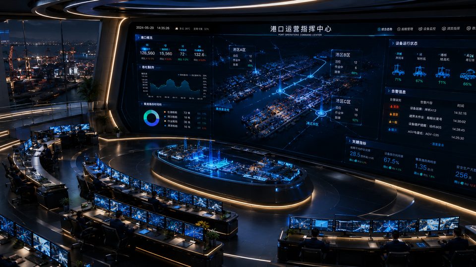 指挥中心数据可视化大屏案例画面