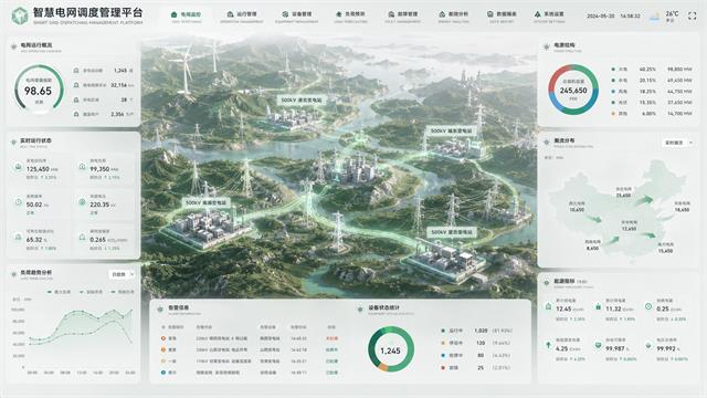 能源数据地图态势大屏方案案例缩略图
