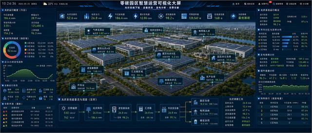 零碳园区智慧运营数据可视化大屏脱敏案例展示
